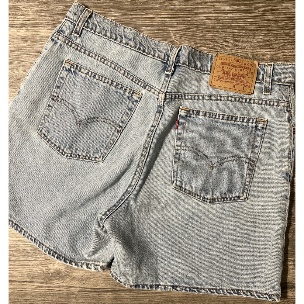 Vintage 90s Levi's 550 Blue Jean Shorts Light Wash Relaxed Jorts Sz 14R (34")USA